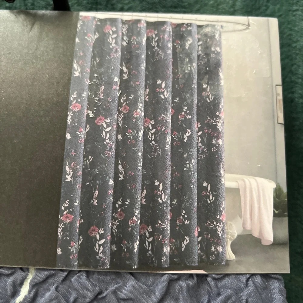 DKNY Blue Cloverfield Shower Curtain